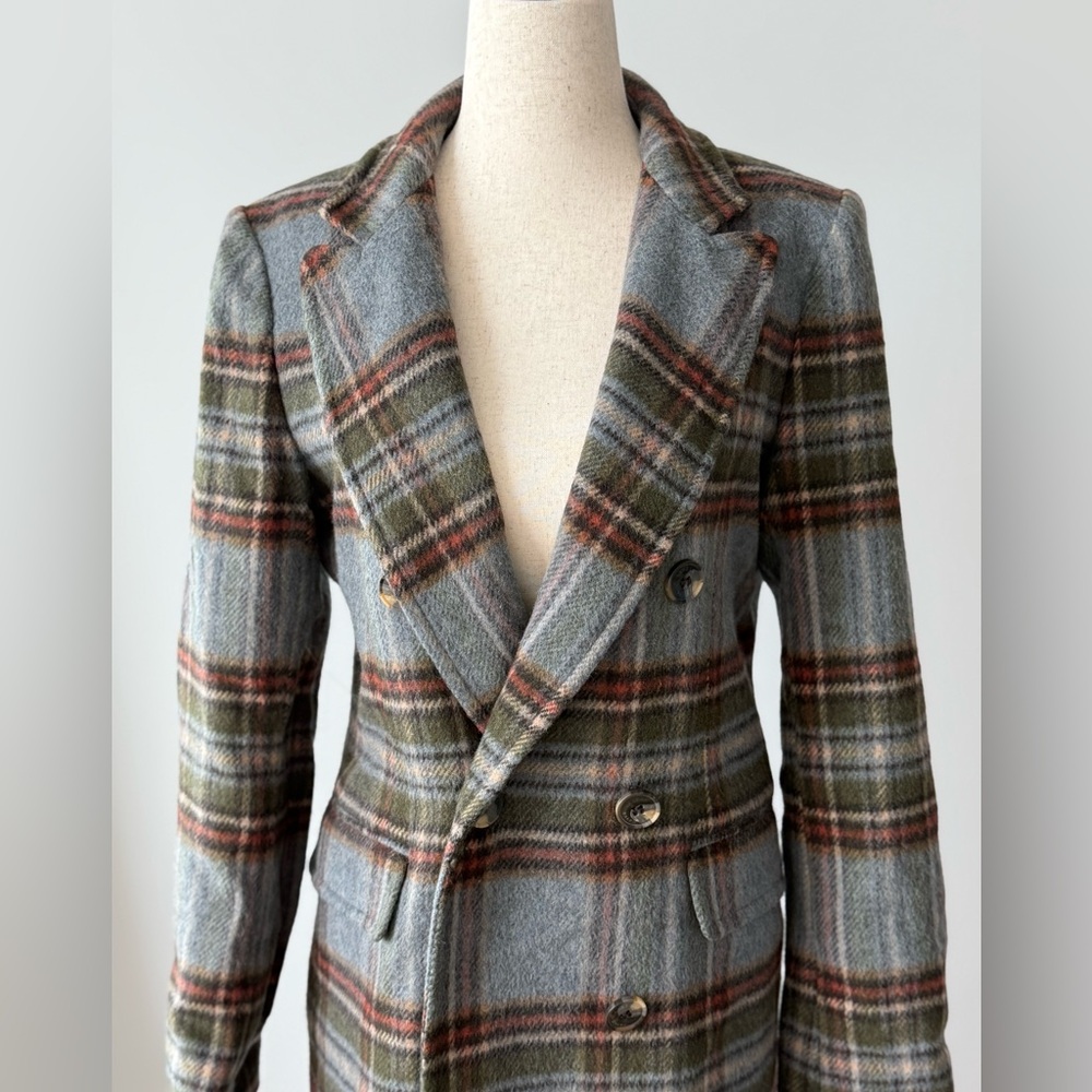 Ralph Lauren Plaid Double Breasted trench Coat